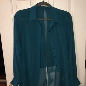 Teal blouse